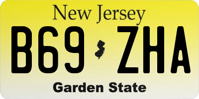 NJ license plate B69ZHA