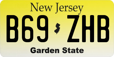 NJ license plate B69ZHB