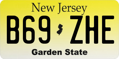 NJ license plate B69ZHE