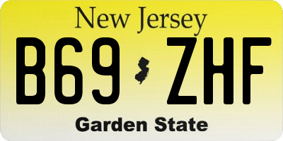 NJ license plate B69ZHF