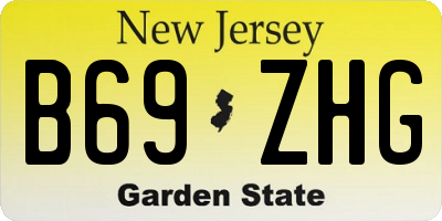 NJ license plate B69ZHG