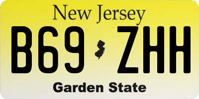 NJ license plate B69ZHH