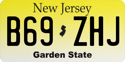 NJ license plate B69ZHJ
