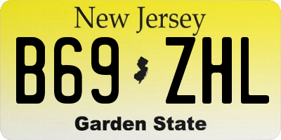 NJ license plate B69ZHL