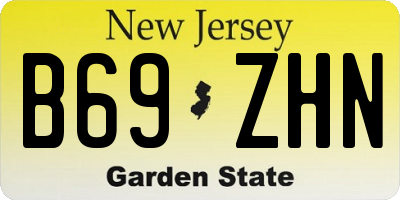 NJ license plate B69ZHN