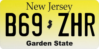 NJ license plate B69ZHR