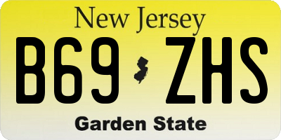 NJ license plate B69ZHS