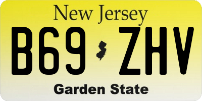 NJ license plate B69ZHV