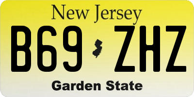 NJ license plate B69ZHZ