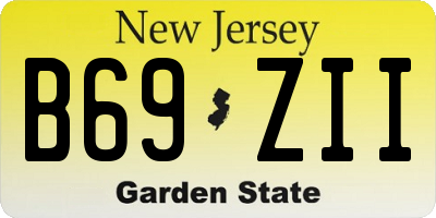 NJ license plate B69ZII