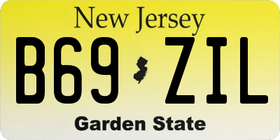 NJ license plate B69ZIL