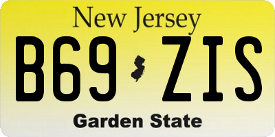NJ license plate B69ZIS