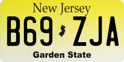 NJ license plate B69ZJA
