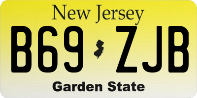 NJ license plate B69ZJB