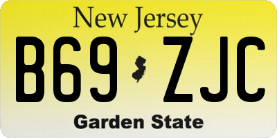 NJ license plate B69ZJC