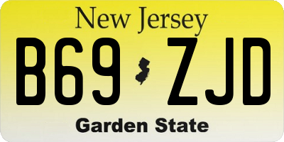 NJ license plate B69ZJD