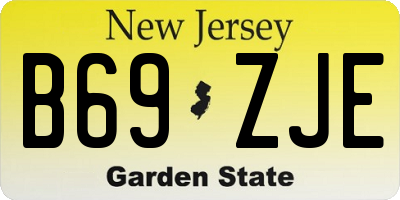 NJ license plate B69ZJE