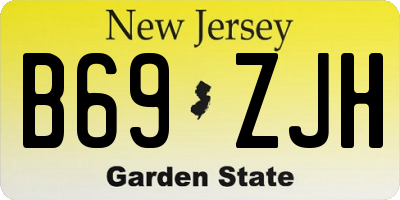 NJ license plate B69ZJH