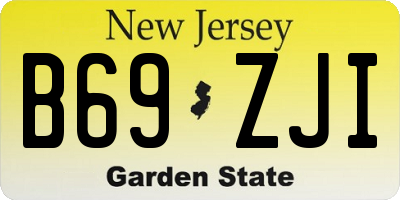 NJ license plate B69ZJI