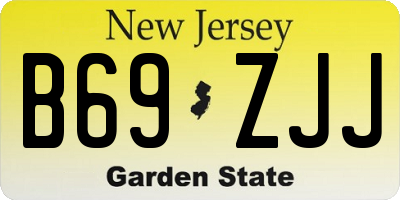 NJ license plate B69ZJJ