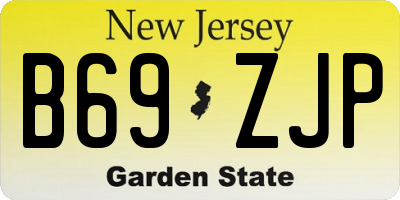 NJ license plate B69ZJP