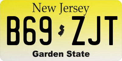 NJ license plate B69ZJT