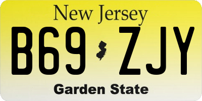 NJ license plate B69ZJY