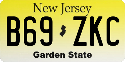 NJ license plate B69ZKC