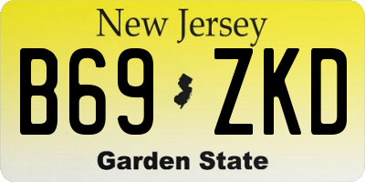 NJ license plate B69ZKD