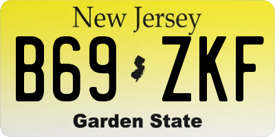 NJ license plate B69ZKF