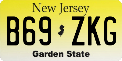 NJ license plate B69ZKG