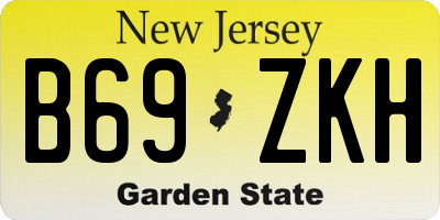NJ license plate B69ZKH