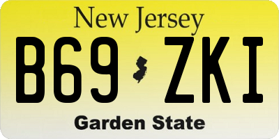 NJ license plate B69ZKI