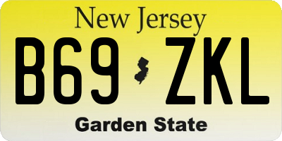 NJ license plate B69ZKL