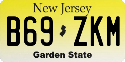 NJ license plate B69ZKM