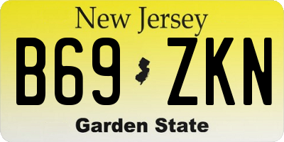 NJ license plate B69ZKN