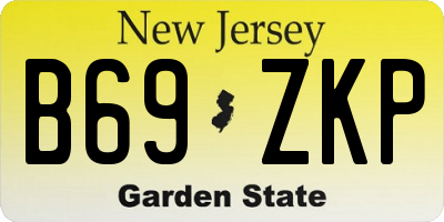 NJ license plate B69ZKP