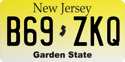 NJ license plate B69ZKQ