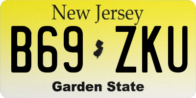 NJ license plate B69ZKU
