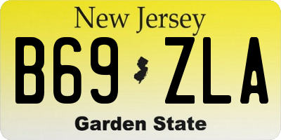 NJ license plate B69ZLA