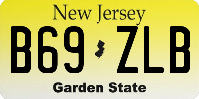 NJ license plate B69ZLB