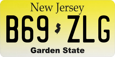 NJ license plate B69ZLG