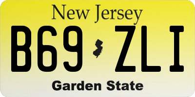 NJ license plate B69ZLI
