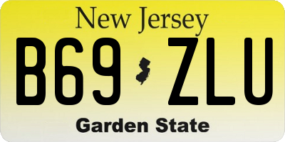 NJ license plate B69ZLU