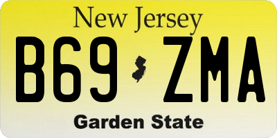 NJ license plate B69ZMA