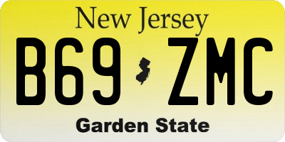 NJ license plate B69ZMC