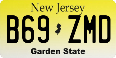 NJ license plate B69ZMD
