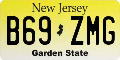 NJ license plate B69ZMG