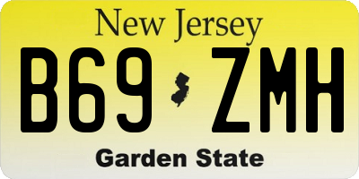 NJ license plate B69ZMH