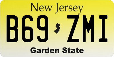 NJ license plate B69ZMI